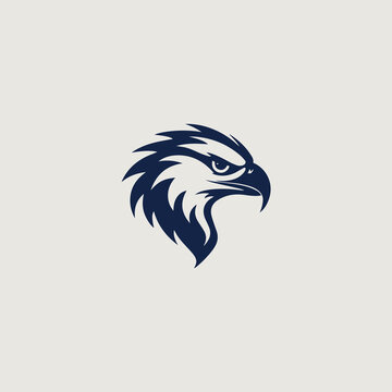鷹をシンボリックに用いたロゴのベクター画像
