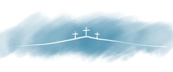 cross drawings for background religious concept illustration Can be applied to media and design work. - obrazy, fototapety, plakaty