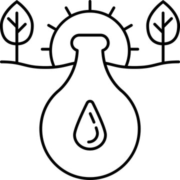 Ic&ocirc;ne svg d'un oya en c&eacute;ramique, vase olla enfoui dans la terre pour diffuser de l'eau et arroser le jardin, syst&egrave;me d'arrosage pour humidifier les racines des plantes