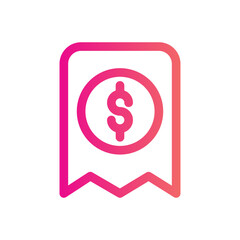 receipt gradient icon
