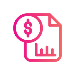 Obraz premium Sale Report gradient icon