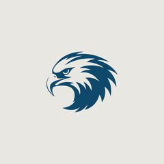 鷹をシンボリックに用いたロゴのベクター画像