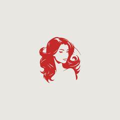 女性をシンボリックに用いたロゴのベクター画像