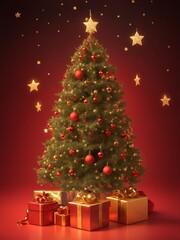 Obraz na płótnie Canvas Christmas sparkling bright tree backgrounds. A Generative AI Digital Illustration.