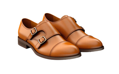 Playful Monk Strap Shoes in 3D transparent PNG