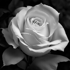 Black and white rose backgrounds. A Generative AI Digital Illustration.