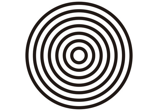 C&iacute;rculo conc&eacute;ntricos en negro. Fondo hipnotizante, Icono 