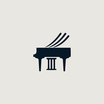 ピアノをシンボリックに用いたロゴのベクター画像
