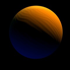 sunset on mars,  Abstract composition with geometric figurative elements in a multidimensional space,