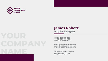 Clean Modern Business Card Vector Template