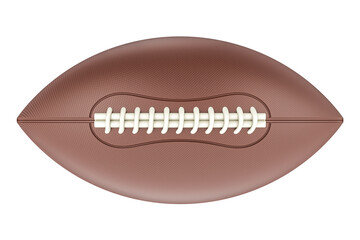 American Football Ball, 3D rendering isolated on transparent background