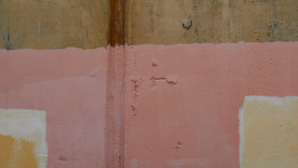 The texture of rusty metal. Pink paint
