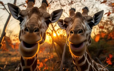 Giraffe photos for the Comedy Wildlife Awards