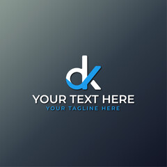 Letter DK simple logo design vector