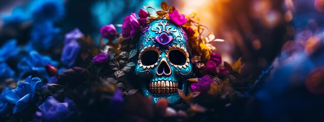 Feast of Dia de los Muertos, background for Day of the dead