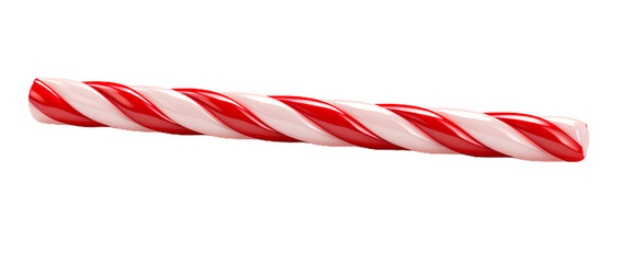 Obraz premium Traditional Christmas candy cane. Isolated on Transparent background.