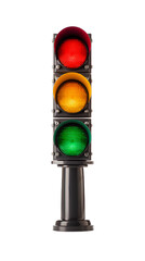 traffic lights. Isolated on Transparent background.