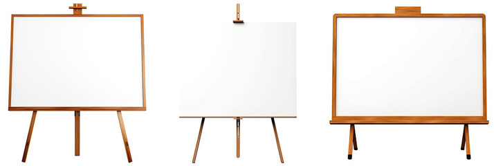 Set of bigboard, isolated on transparent background. Easel for drawing
