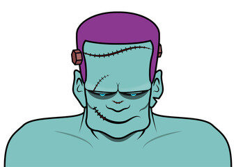 フランケンシュタインのようなモンスター。
ハロウィン用の漫画。