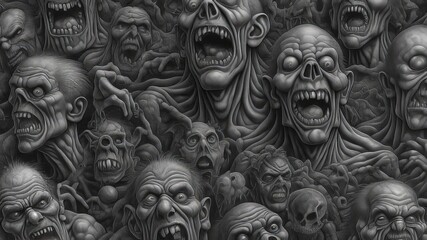 Fototapeta premium a picture of hellish fear and horror