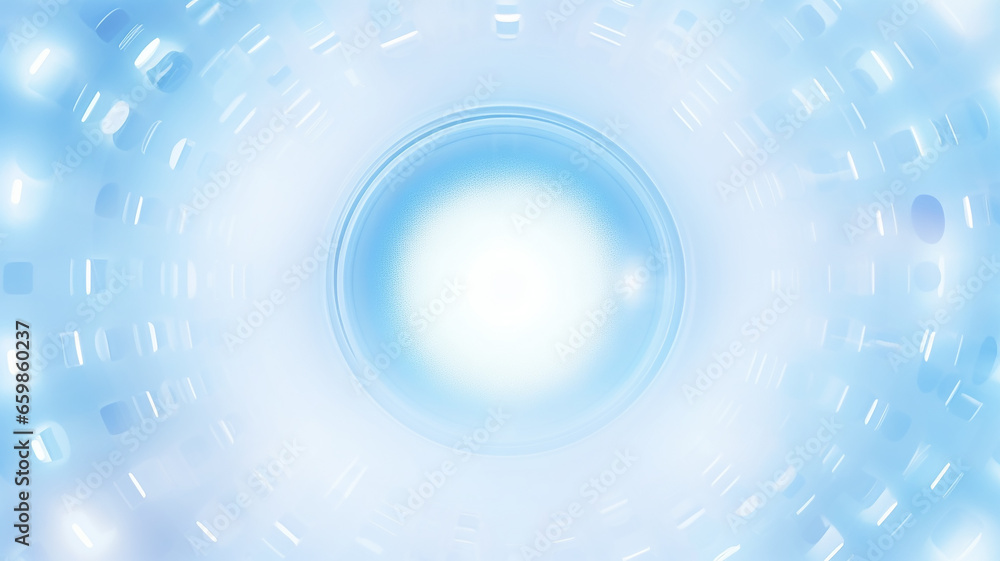 Poster blue light luminescent button isolated on the background of computer graphics website design
