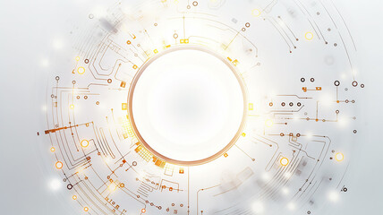 Obraz premium white computer chip light fluorescent button isolated on the background computer graphics website design