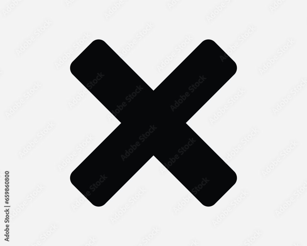 Poster cancel icon delete remove revoke restrict restricted eliminate prohibited x cross close wrong black 