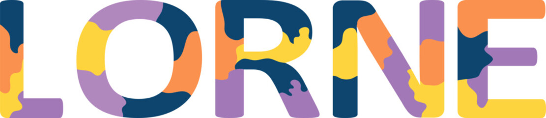 Lorne Colorful 3d Abstract Text name