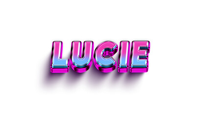 Lucie Colorful 3d Abstract Text name