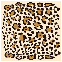 Leopard fur pattern vector graphic. Animal fur (panthera pardus) fabric design.