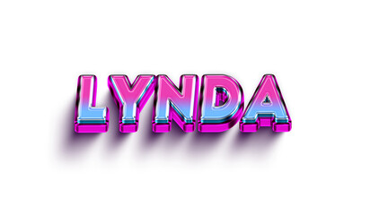 Lynda Colorful 3d Abstract Text name