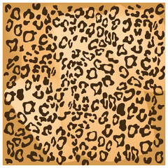 Leopard fur pattern vector graphic. Animal fur (panthera pardus) fabric design.