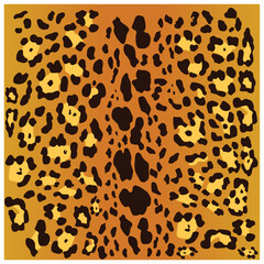 Leopard fur pattern vector graphic. Animal fur (panthera pardus) fabric design.