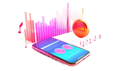 Groovy Online Music Fiesta Snapshot on transparent background