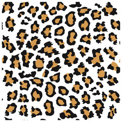Leopard fur pattern vector graphic. Animal fur (panthera pardus) fabric design.