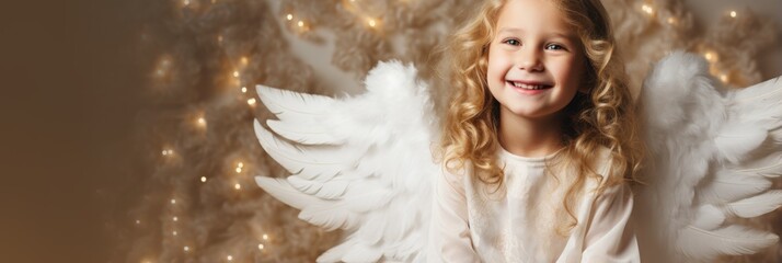 Little one in a Christmas angel attire