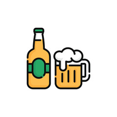Beer vector illustration isolated on white background. Beer icon