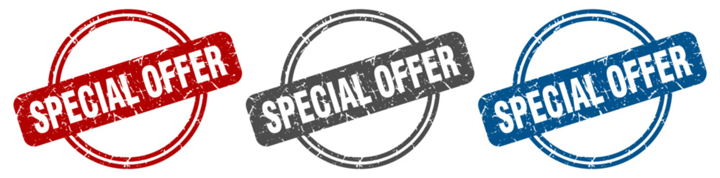 special offer stamp. special offer sign. special offer label set
