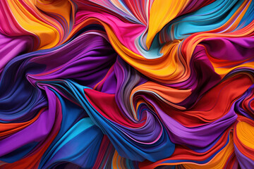 flowing fabric in colorful, bold patterns