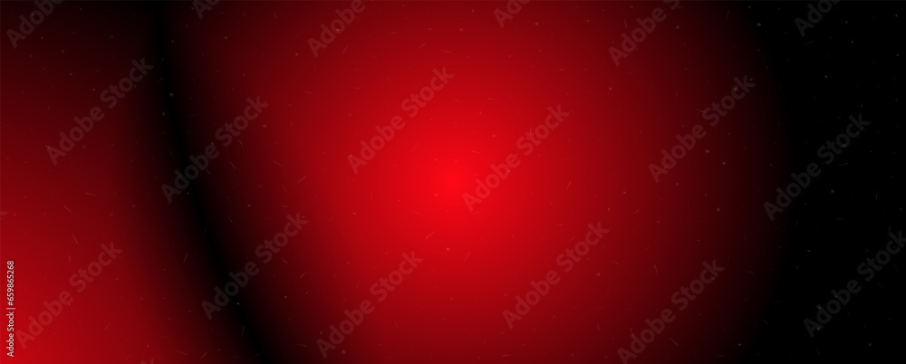Aufkleber WebBackground with trendy gradient and noise. Red and black colors. Glare from lenses, overlay texture. Vector banner with dust and smooth color transition.