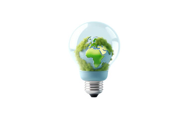 Earth Dazzle Cartoon in 3D bulb on transparent background