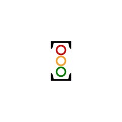  Traffic light icon isolated on White background