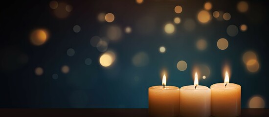 Festive candlelight. Dark night celebration. Glowing christmas candles. Holiday ambiance. Warmth and hope in darkness. Christmas candle - Powered by Adobe
