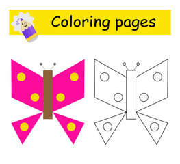 Coloring book. Illustration for children education.