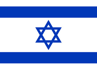 Israel flag.Israeli flag vector illustration in blue and white