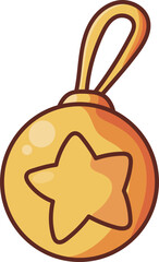 Christmas Set Cartoon Cute Little Santa Gift Holiday Decoration Illustration