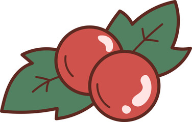 Christmas Set Cartoon Cute Little Santa Gift Holiday Decoration Illustration