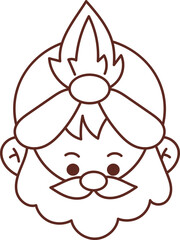 Christmas Set Cartoon Cute Little Santa Gift Holiday Decoration Illustration