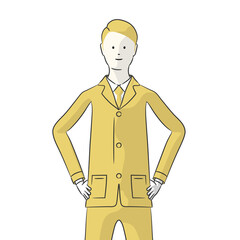 スーツを着た男性のシンプルなイラスト