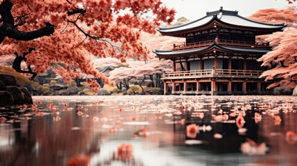 Kyoto Daigoji temple, an emblem of autumn hues and spring blossoms